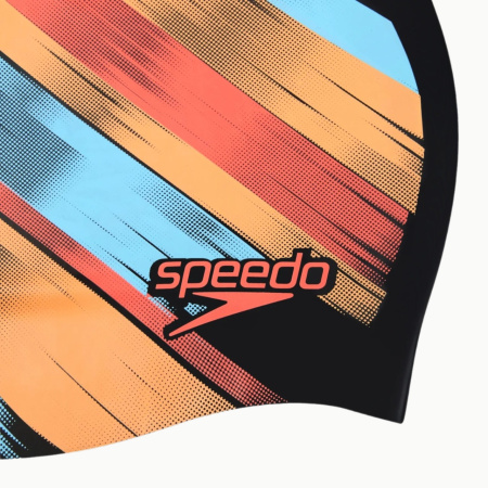 Шапочка для плавания Speedo Reversible Moulded Silicone (черный/мультиколор)